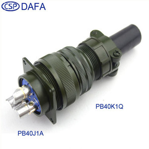 Conector Circular CSP PB40K1Q, Fundición a Presión de Aluminio, Enchapado en Plata, Conector de Aviación de Latón, Serie PB - Product Image 3