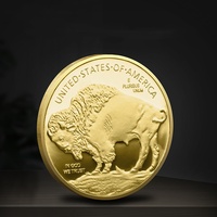 Pièce de monnaie en or de buffle américain, pièce de monnaie en argent, médaille commémorative, buffle de la ville, liberté, pièce de monnaie commémorative indienne, vente de cadeaux