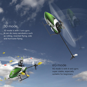 Helicóptero de Control Remoto K100 3D/6G de 6 Canales, Mini Helicóptero de un Solo Rotor sin Flybar, Juguete Dual - Product Image 4