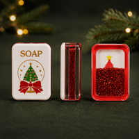 JOYF Limited Red Christmas Quicksand Mahjong 160 Ubin Mahjong Akrilik Amerika yang Indah Ramah Lingkungan Kotak Hadiah Mewah