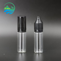 Flacon vide en PET de 15 ml avec compte-gouttes interne à clipser, bouchon plat et bouchon à pointe, emballage compressible rechargeable pour huile