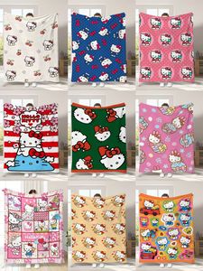 ผ้าห่มการ์ตูนเนื้อนุ่ม โพลีเอสเตอร์ คาวาอี้ ลายเคที ผ้าฟลีซเนื้อนุ่ม ผ้าห่มเด็กสีชมพู สำหรับเดินทาง - Product Image 3