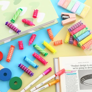 Mini Resaltadores de caramelo geométricos, resaltador <span class=keywords><strong>Pastel</strong></span> con forma de caramelo a granel, marcador de cincel, Resaltadores, suministros de oficina para el regreso a la escuela - Product Image 2