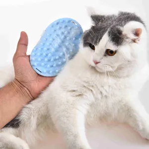 Pet banyo aracı temizleme masaj kedi saç çıkarıcı köri yumuşak kauçuk palmiye banyo el kürk sökücü