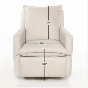 نوفا لامبسوول قماش كهربائي طائرة شراعية طقم أريكة كرسي الحضانة دوار كهربائي كرسي شراعي كرسي أريكة هزاز USB - Product Image 3