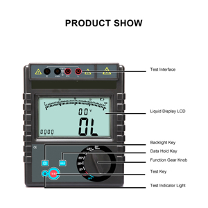 Interrupteurs, appareils électriques et testeur de résistance d'isolement 5kV - Product Image 6