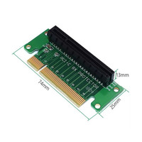 Carte Riser PCI-Express 8X Adaptateur d'angle gauche à 90 degrés Hauteur 1U Serveur d'ordinateur Prise PCIe Protection améliorée Stock Métal