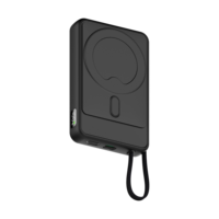 Power Bank Nirkabel Magnetik 10000mAh dengan Layar LED untuk Jam Tangan, Pengisian Daya Nirkabel Cepat 15W, Portabel Mini PD Lanyard ABS