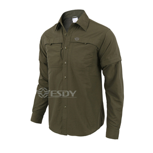 Camicia a maniche corte a <span class=keywords><strong>manica</strong></span> lunga sportiva all'aperto verde <span class=keywords><strong>vestiti</strong></span> ad asciugatura rapida - Product Image 1
