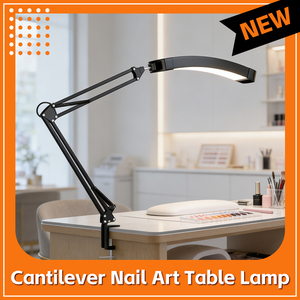 Lámpara de Mesa Ajustable con Brazo Largo, Lámpara de Iluminación para Tatuajes de Pestañas, Lámpara de Escritorio Plegable para Salón de Uñas, Especializada en Arte de Uñas - Product Image 1