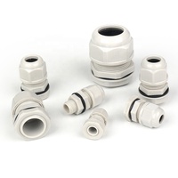 IP68 étanche connecteur de presse-étoupes en Nylon blanc M8 M10 M12 M16 M50 filetage métrique presse-étoupe en plastique électrique