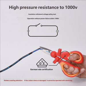 VDE 1000V Cách Điện Công Nghiệp Điện Dây Cắt <span class=keywords><strong>160Mm</strong></span> Điện Áp Cao Chịu Mài Mòn Kéo Chuyên Nghiệp Thợ Điện Công Cụ - Product Image 4