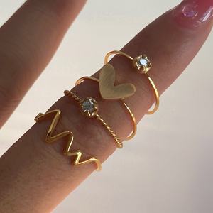 Кольцо женское <span class=keywords><strong>2026</strong></span> Dazan, новинка осенне-зимней коллекции, модное, с покрытием из 18-каратного золота PVD, из нержавеющей стали, минималистичное, элегантное, с инкрустацией цирконом, 2 дизайна - Product Image 6