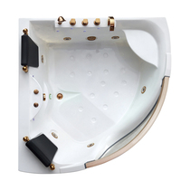 Frap K8927AG — baignoire de massage d'angle 1500 mm pour une personne, avec éclairage à bulles led