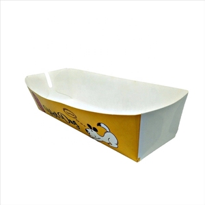 Box Hot Dog Paper Takeaway Box Disposal Custom Printed Fast Food Container Package Takeaway Kraft Paper Box For Hot Dog