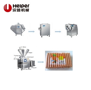 เครื่องทำไส้กรอกอัตโนมัติแฮม/chorizo/frankfurter/mortadella สายการผลิต<span class=keywords><strong>ไส้กรอก</strong></span> - Product Image 1