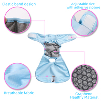 Couche pour chien haute technologie en graphène, super douce, réglable, respirante, réutilisable et lavable, pour mâle, accessoire vestimentaire pour animaux de compagnie