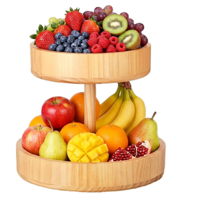 VMAX Bamboo Cheese Boards Charcuterie <b>Platters</b> 5-in-1 360-Degree Rotation Eco-Friendly <b>Disposable</b> Serving <b>Platters</b> for Weddings - Product Image 1