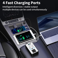 Convertisseur de courant pour voiture 200W DC vers AC 12V vers 220V avec affichage numérique et charge rapide intelligente USB 3.1A pour le camping et les voyages en voiture
