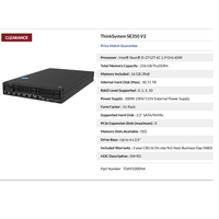 ThinkEdge SE350 V2 Edge Server dengan D-2712T Intel Xeon 4C 1.9 GHz 65W 1u Rack Cassis Server tersedia