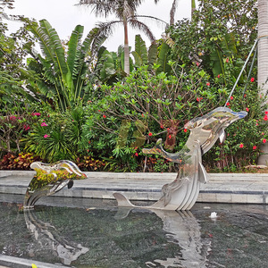 Escultura de Pez de Acero Inoxidable Libit, Adorno de Arte para Jardín Exterior Personalizado, Figura Animal Hecha a Mano para Montar en el Suelo - Product Image 4