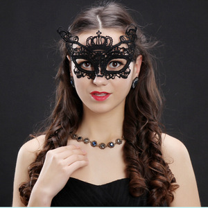 DAMAI Halloween mascarade Costume masques en dentelle noire pour bal de mascarade Catwoman masque en dentelle pour masques de fête pour adultes - Product Image 4