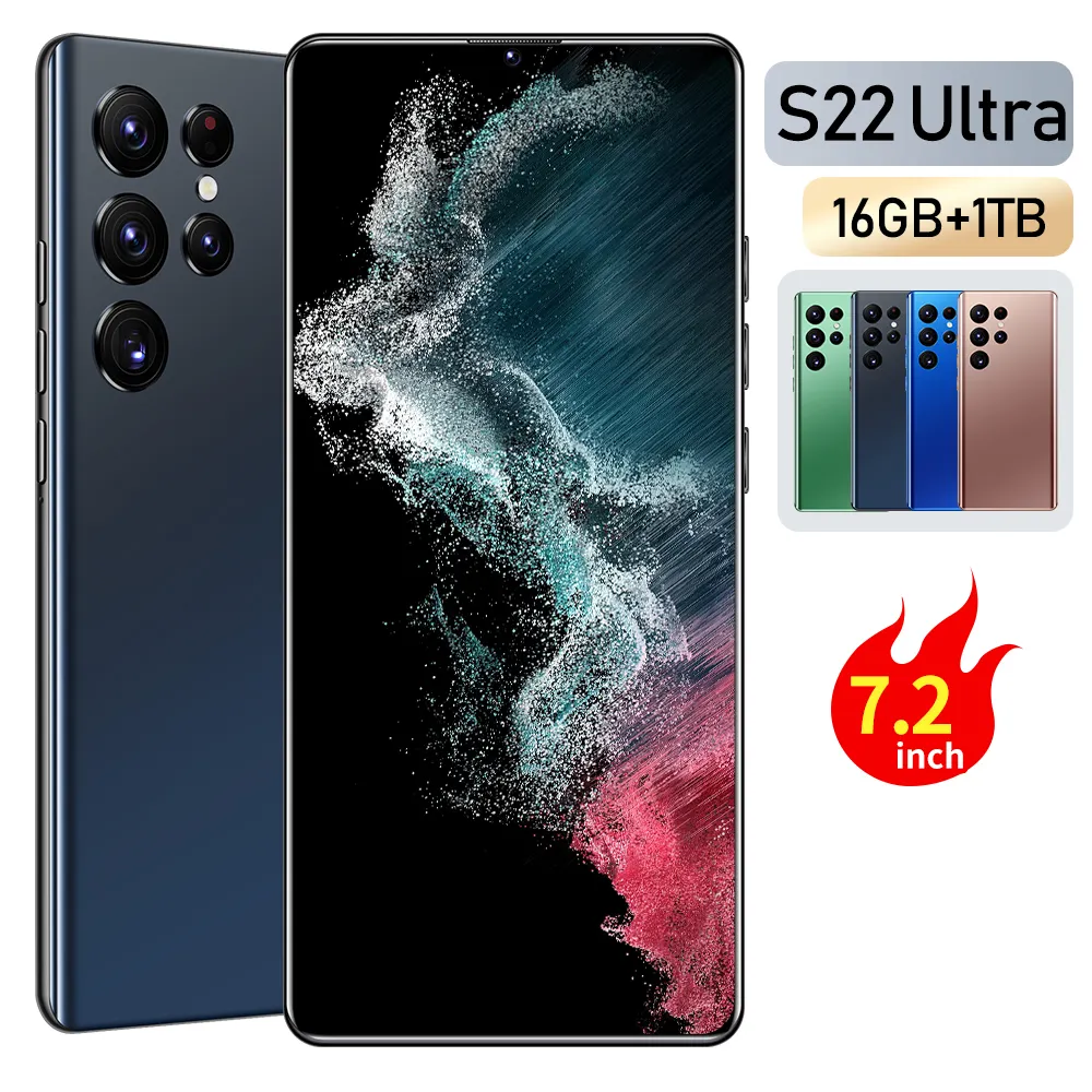 Global Version New S22 Ultra Phone Smartphone 16GB+1TB Android Cellphones Original Unlocked 5g Gaming Mobile Phones