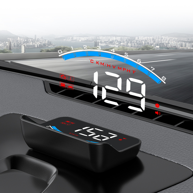 New Hot Sell Car HUD Head up Display M6s OBD2 Gauge HUD With 3.5 Inch LCD Projection Universal Digital Speedometer