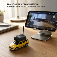 Mini voiture RC FPV 1:64 avec caméra WiFi HD 720P, stabilisation gyroscopique entièrement proportionnelle 2.4G, véhicule télécommandé de poche avec vidéo