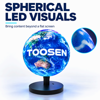 Écran LED sphérique extérieur personnalisé TOOSEN P2.5 P3 P4, mur vidéo LED pour la publicité en place publique avec une fréquence de rafraîchissement élevée de 7680 Hz