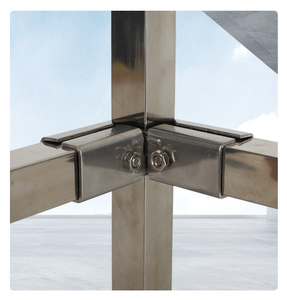 25x25mm वर्ग पाइप कनेक्टर्स स्टील पाइप फास्टनरों clamps टी फास्टनरों संयुक्त रैक - Product Image 3