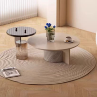 Rosegia 2025 Nouvel ensemble de tables basses modernes rotatives en acrylique pour salon, maison, hôtel