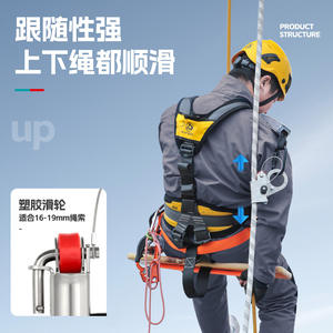 Dispositivo anticaídas Xinda Rope Grabber de 16 mm con cable de acero para trabajos en altura - Product Image 4