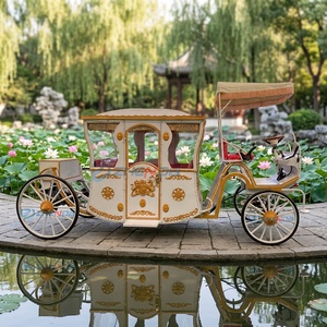 Buggy royal blanc populaire, chariot à chevaux confortable pour mariage royal, calèche royale de style européen pour le tourisme - Product Image 1