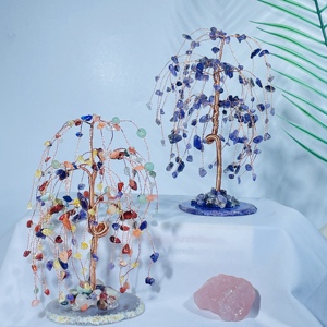 Arbre naturel à sept chakras Reiki guérison pierre précieuse arbre de vie cristal bonsaï Fortune arbre d'argent pour la bonne chance pour les cadeaux - Product Image 2