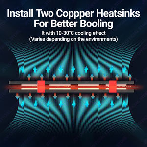 بطاقة توسعة JEYI U.2 محول <span class=keywords><strong>M</strong></span>.2 NVMe/NGFF SFF-8639 مع مبدد حراري من الألومنيوم يدعم PCIe 3.0/4.0 عالي السرعة مع ضمان لمدة عام - Product Image 4