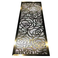 Panneau mural de luxe en laiton découpé au laser pour entrée écrans métalliques diviseurs de cloison de pièce