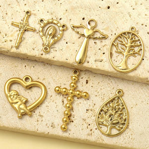 HB590 En gros, Bijou religieux en acier inoxydable inaltérable, avec breloque croix ailes d'amour, pendentif <span class=keywords><strong>arbre</strong></span> <span class=keywords><strong>de</strong></span> <span class=keywords><strong>vie</strong></span> ange et motif Jésus - Product Image 3