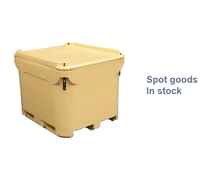 Produits de rotomoulage 660L Conteneur de pêche de haute qualité Poubelle à poisson isolée Bacs de transport de poisson vivant