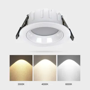 Домашнее освещение, 5 Вт, Встраиваемый светодиодный светильник 3000K 6000K, потолочный светильник из алюминия, 75 мм, антиблиевые светильники