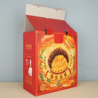 Cajas de Cartón Corrugado Kraft Blanco con Asa para Empacar Alimentos, Impresión Personalizada, Certificaciones ISO22000, FSC y RoHS