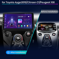 Junsun para Toyota Aygo 2015 Citroen C1 2020 Peugeot 108 Radio de coche de navegación para Toyota Aygo 2015 Citroen C1 2020 Peugeot 108