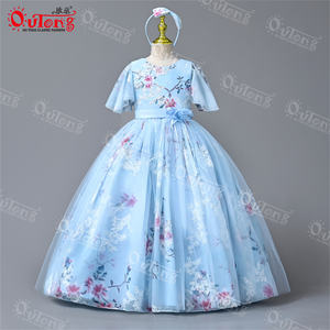 Yoliyolei – robe d'été pour filles de 2 à 5 ans, douce au toucher, imprimé Floral, à volants, avec gros nœud, tenue d'anniversaire, avec <span class=keywords><strong>bandeau</strong></span>, 2023 - Product Image 1