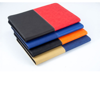 Portefeuille Padfolio en cuir pu coloré compact d'affaires avec fermeture à glissière et calculatrice