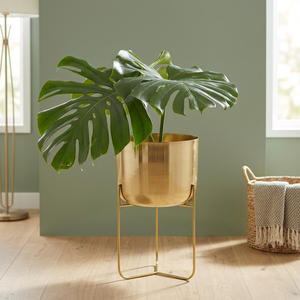 Maceta dorada con soporte de Color dorado - Product Image 3