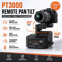 ZIFON PT3000 Kepala Gimbal Kamera Elektrik Berputar Otomatis dengan Kontrol Jarak Jauh, Kepala Tripod Pan Tilt untuk Kamera Mirrorless