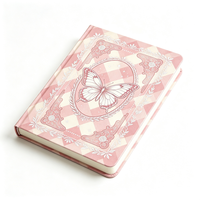 Carnet personnalisé à couverture rigide avec impression papillon, format A5, logo personnalisé pour cadeau
