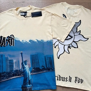 Camiseta de hombre para Dropshipping GS al por mayor, gris, de manga corta, oversize, informal, 100% poliéster, 300g, anti-bolitas, anti-arrugas - Product Image 5