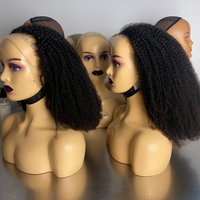 Perruques Lace Front Afro Kinky Bouclées de Qualité Supérieure, Vente en Gros, Extensions de Cheveux Humains pour Femmes