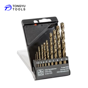 10 개 1-10mm 코발트 드릴 비트 세트, 스테인레스 스틸 경화 금속용 헤비 듀티 M35 HSS Co 5% 미터법 DIN338 Jobber 트위스트 비트 - Product Image 1